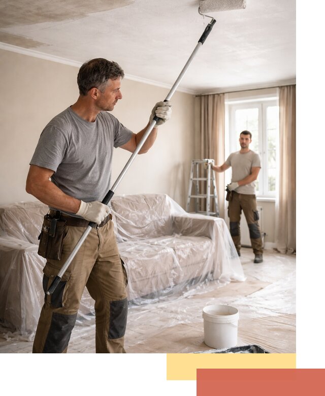 Грунтовка потолка в Зеленокумске — подготовка под покраску и отделку