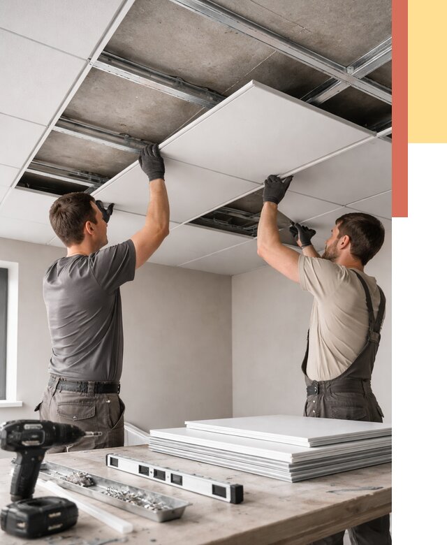 Монтаж кассетного потолка в Зеленокумске от 4582 руб/м2 — установка и сборка | ОТДЕЛОЧНИК-Злм