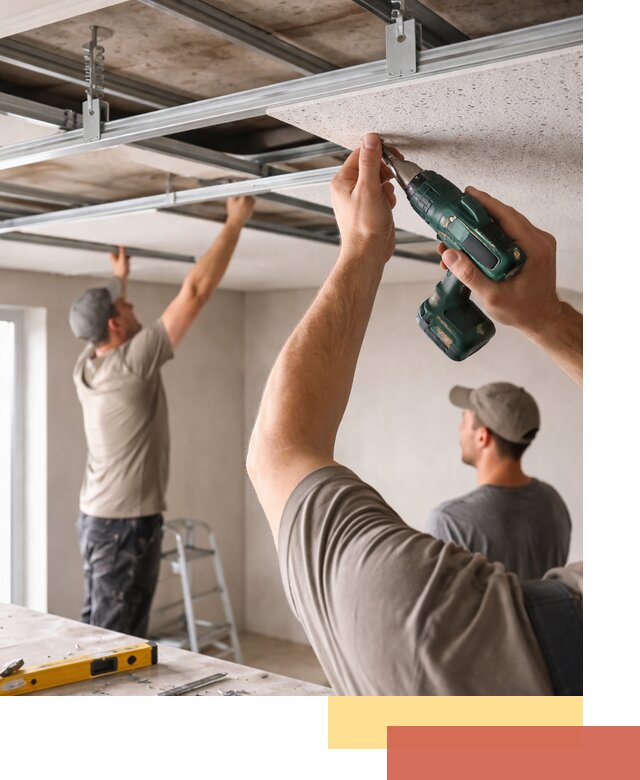 Монтаж акустического потолка в Зеленокумске под ключ