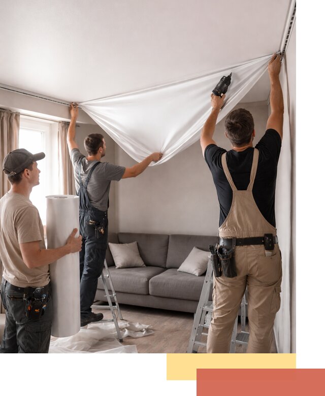 Монтаж сатинового натяжного потолка в Зеленокумске качественно и быстро