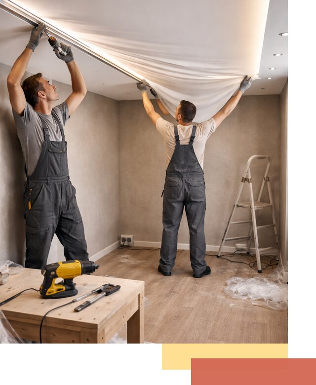 Монтаж натяжного потолка с подсветкой в Зеленокумске цена и сроки