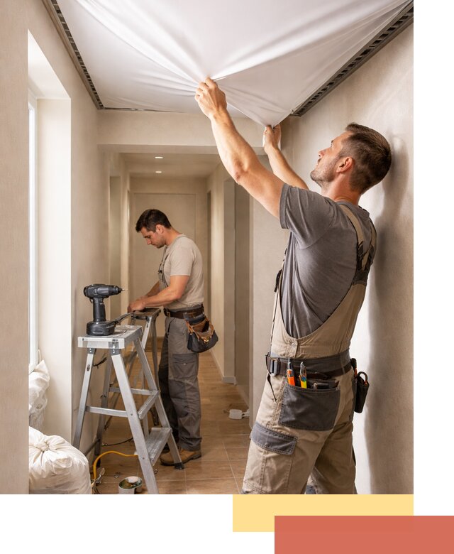 Монтаж натяжного потолка в прихожей в Зеленокумске