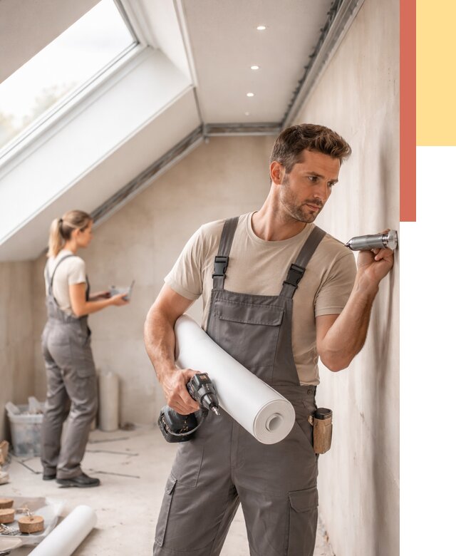 Монтаж натяжного потолка на мансарде в Зеленокумске от 3564 руб. | ОТДЕЛОЧНИК-Злм