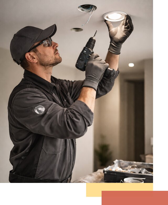 Установка точечных светильников в натяжной потолок в Зеленокумске