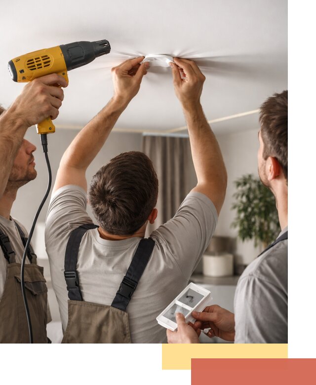 Ремонт прокола полотна натяжного потолка в Зеленокумске