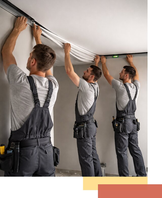 Теневые натяжные потолки в Зеленокумске: монтаж и отделка быстро и качественно