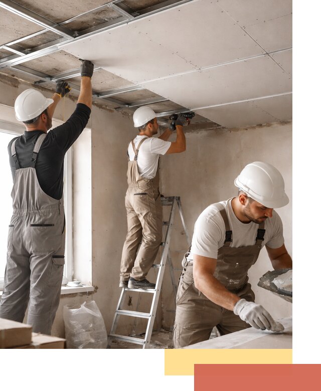 Одноуровневый потолок из гипсокартона в Зеленокумске — монтаж и отделка