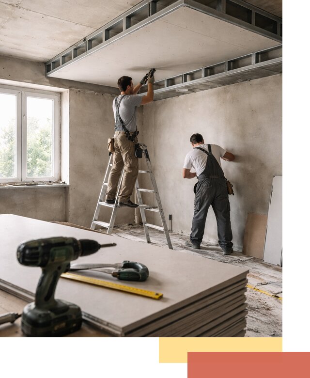 Двухуровневый потолок из гипсокартона в Зеленокумске