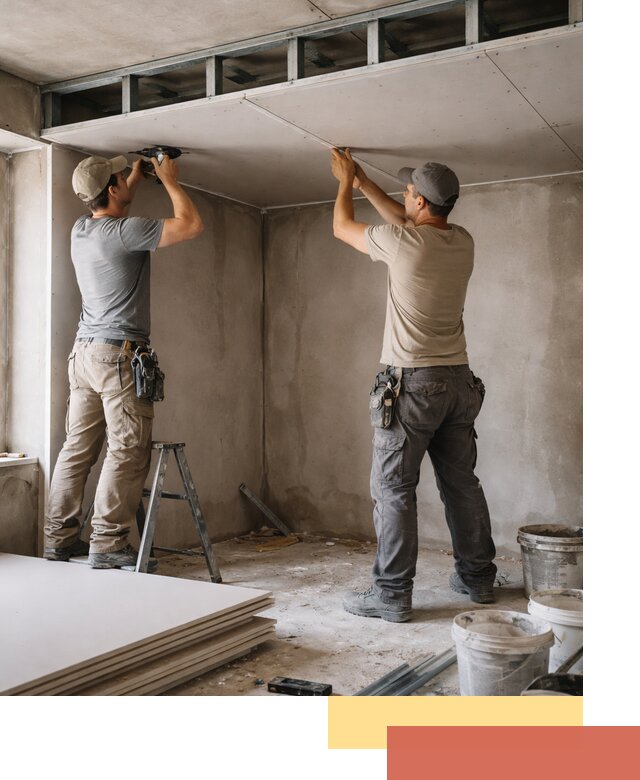 Короб из гипсокартона на потолке под ключ в Зеленокумске