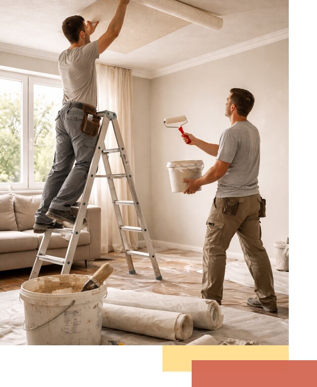 Поклейка обоев на потолок в Зеленокумске — качественно и быстро