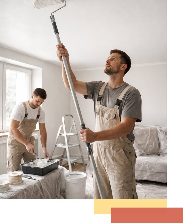 Покраска потолка водоэмульсионной краской в Зеленокумске