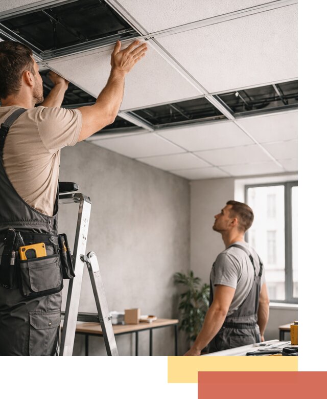 Монтаж потолочной плитки в Зеленокумске качественно и в срок