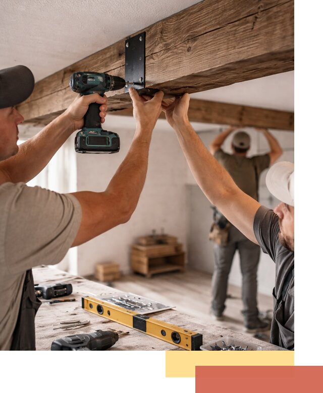 Монтаж декоративных потолочных балок в Зеленокумске