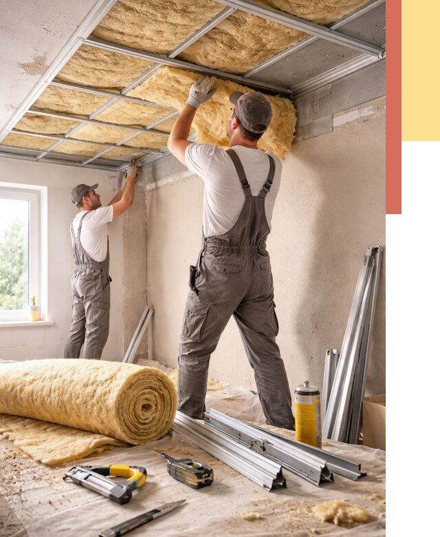 Утепление потолка в Зеленокумске от 7331 руб/м2 — недорого, быстро, под ключ | ОТДЕЛОЧНИК-Злм