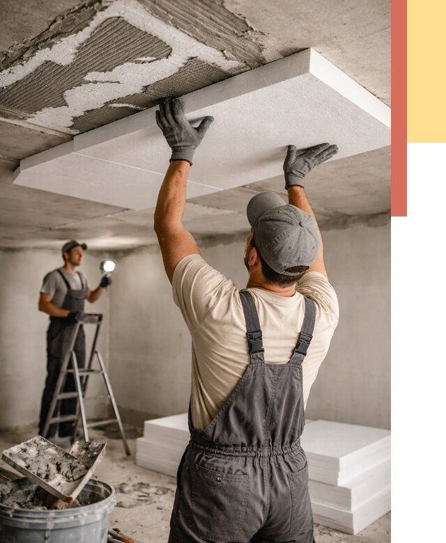 Утепление потолка пенопластом в Зеленокумске от 4582 руб/м2 — недорого и быстро | ОТДЕЛОЧНИК-Злм