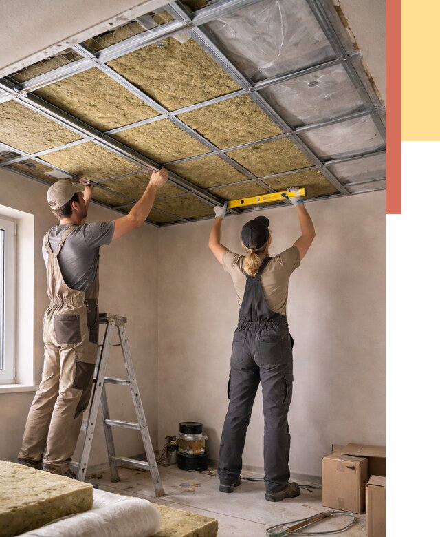 Шумоизоляция потолка в Зеленокумске от 1273 руб. под ключ — услуги ОТДЕЛОЧНИК-Злм