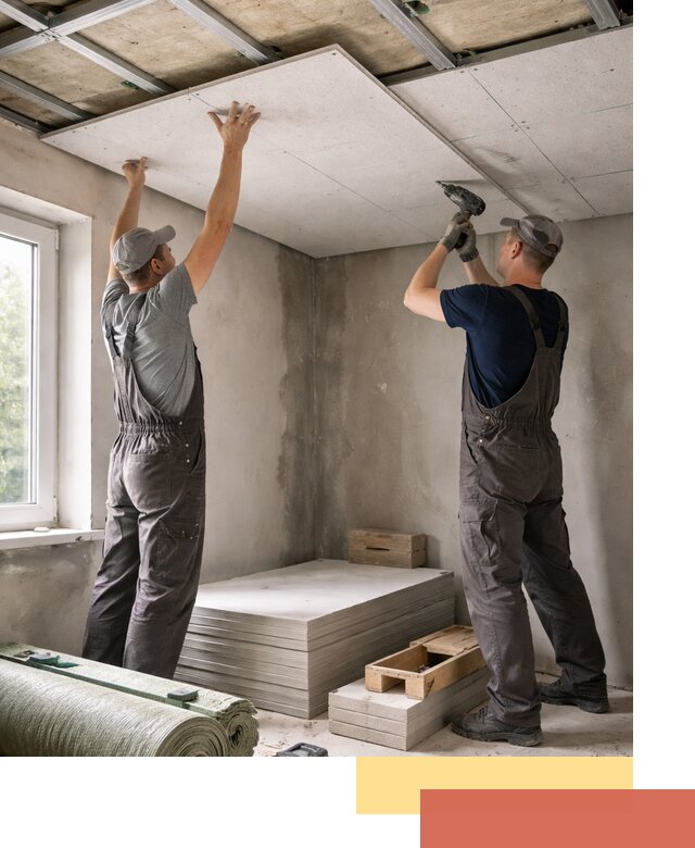 Шумоизоляция потолка панелями ЗИПС в Зеленокумске